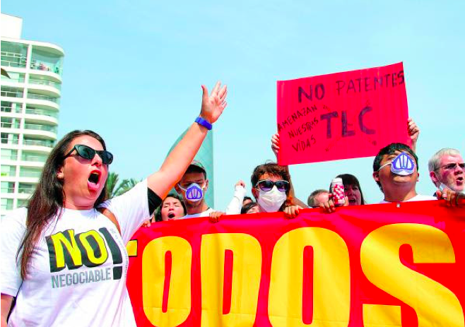 Peru TPP protest